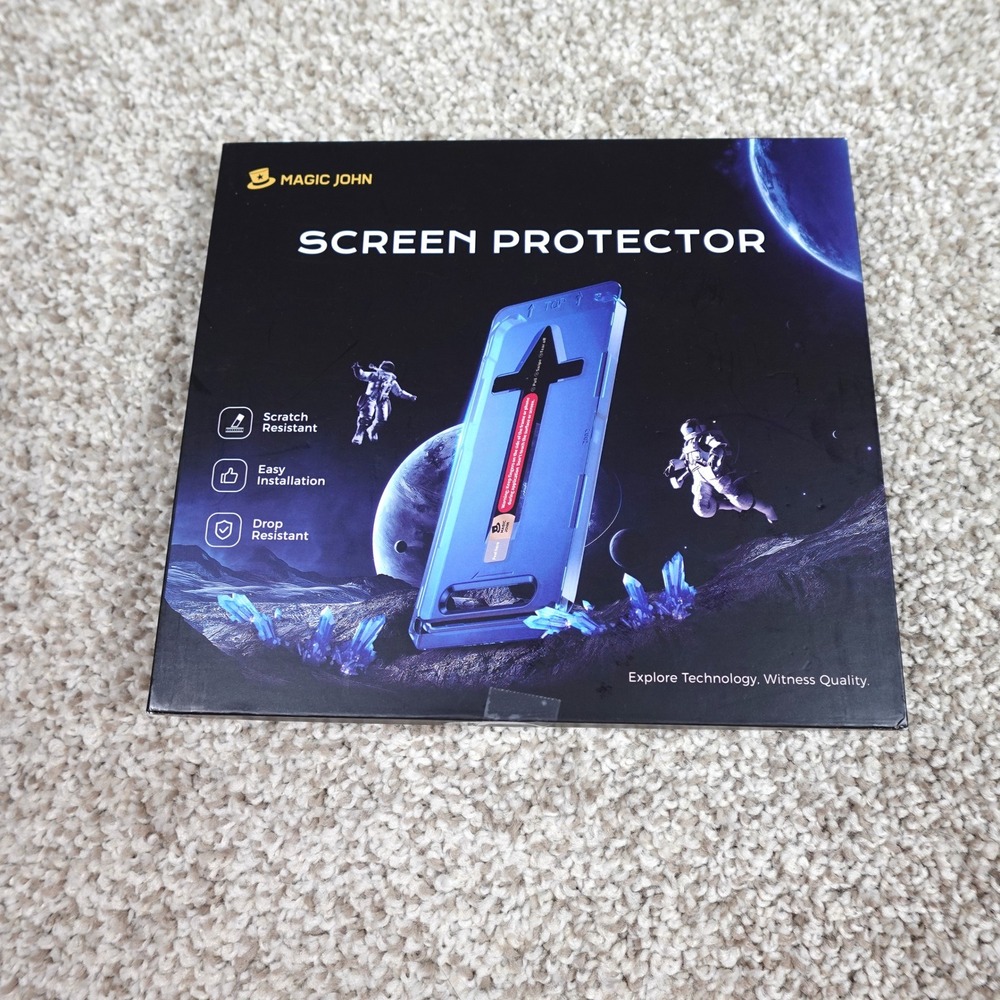 Magic John iPhone 17 Pro Max Privacy Glass Screen Protector 2 Pack Easy Install